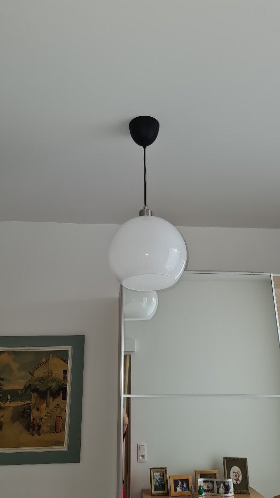 Lampe suspendue Järpliden Ikea, Maison & Meubles, Lampes | Suspensions, Comme neuf, Verre, Métal, Enlèvement