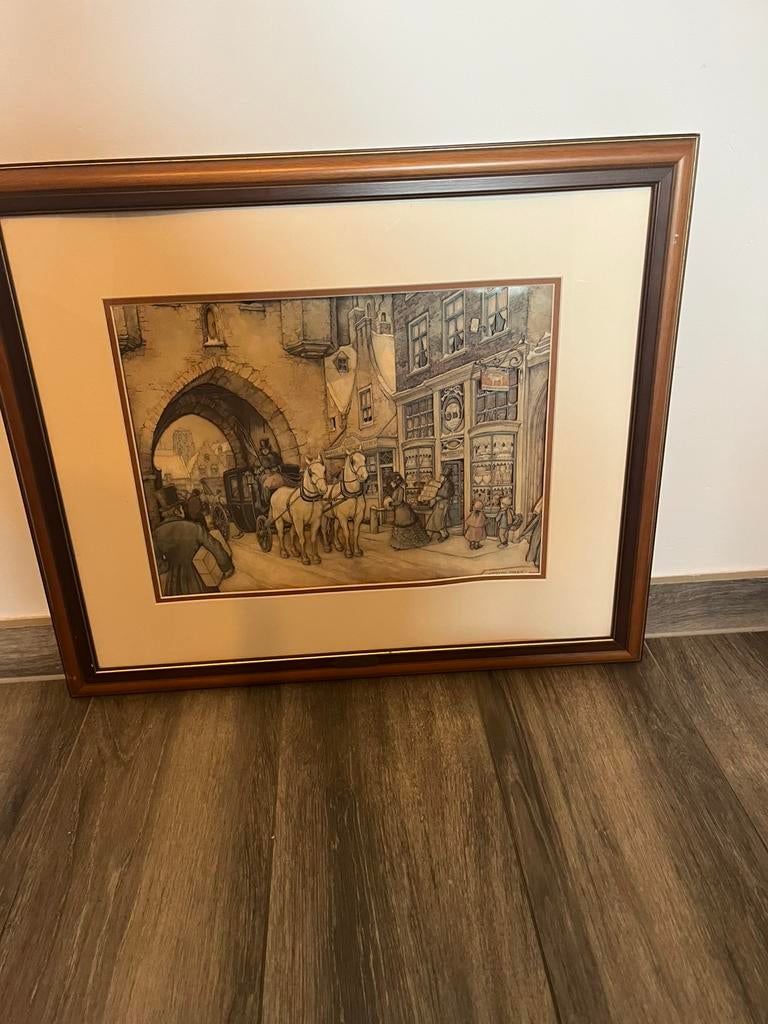 Anton pieck paarden met koets, Ophalen