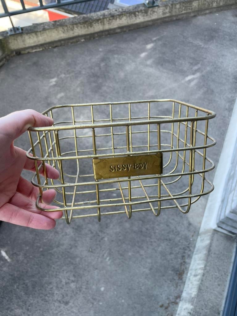 Koperkleurig mandje Sissy-Boy, Huis en Inrichting, Ophalen, Zo goed als nieuw