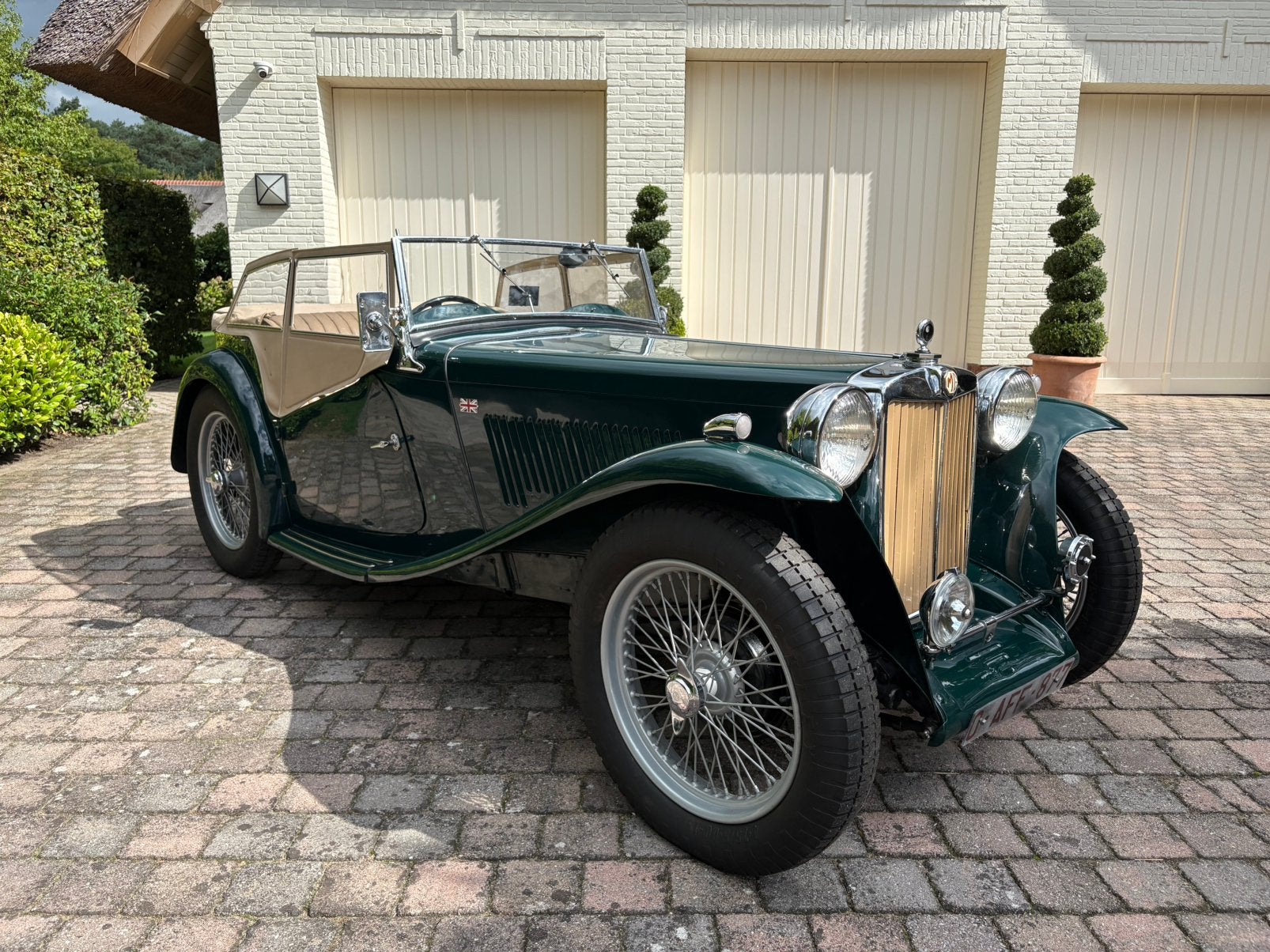 MG TC 1947, Autos, Autres modèles, Achat, Beige, Boîte manuelle