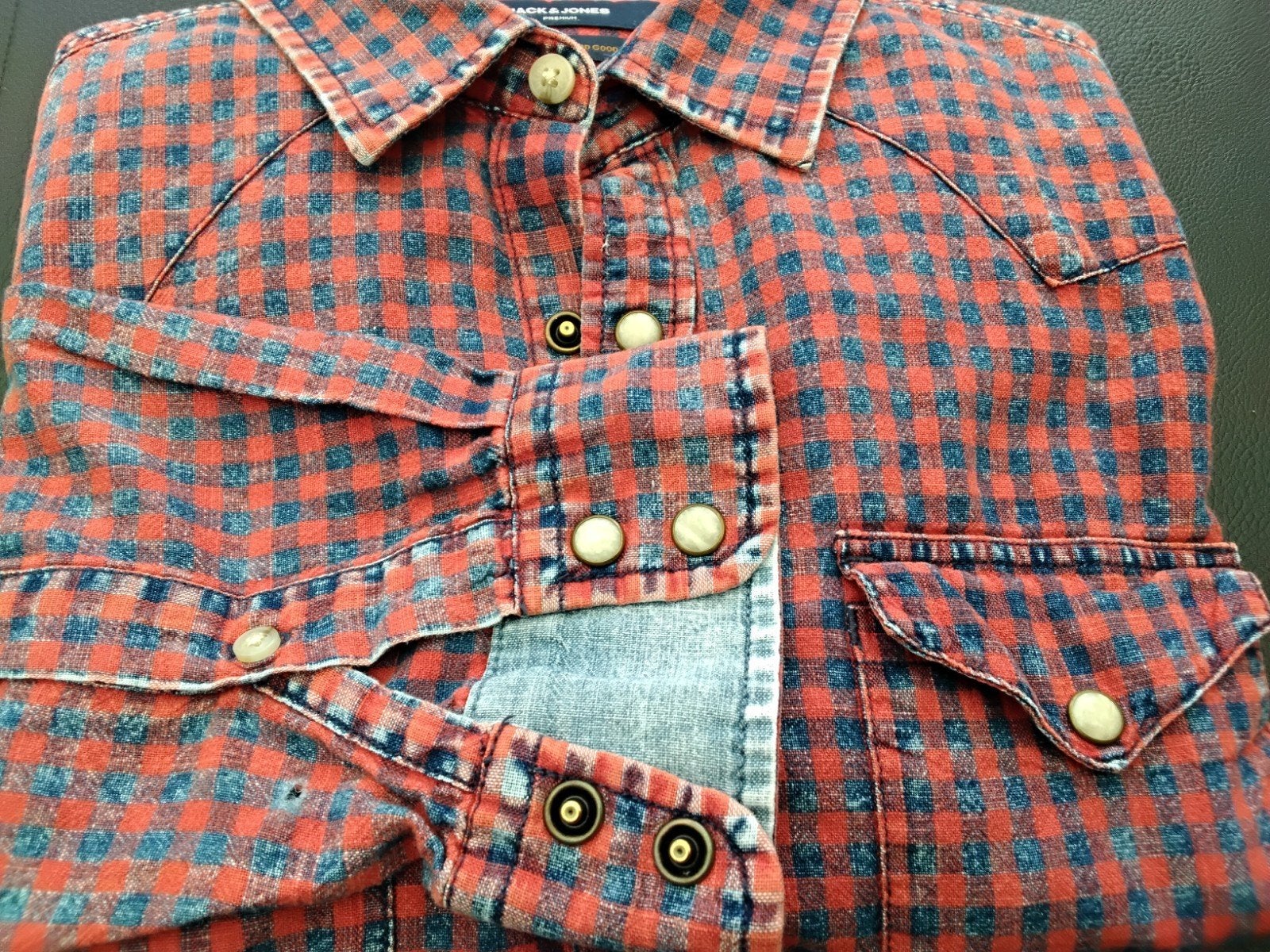 Heren hemd jack & jones, Ophalen, Rood