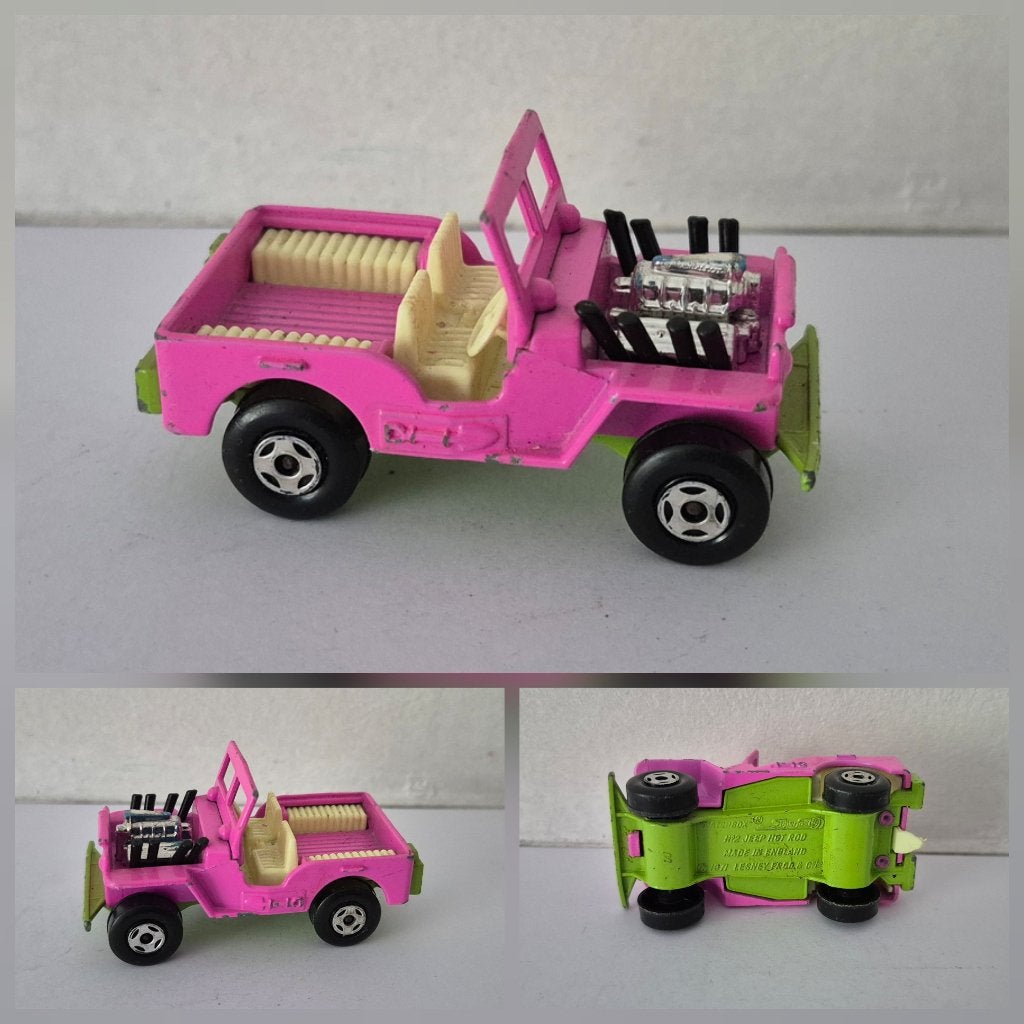 Matchbox 2-B jeep hot rod 1971, Enlèvement ou Envoi, Utilisé, Voiture