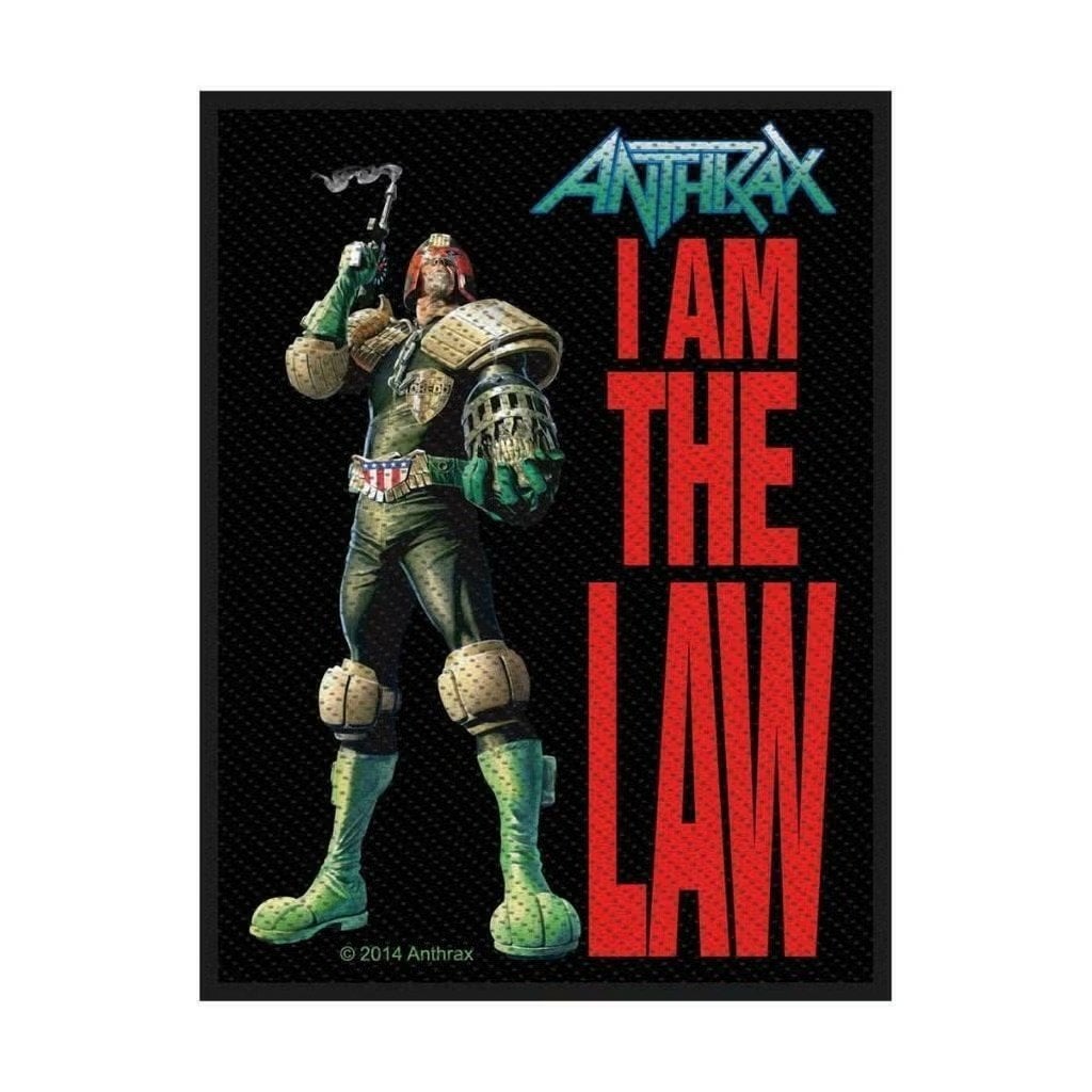 Anthrax I Am the Law patch officiële merchandise, Ophalen of Verzenden, Nieuw