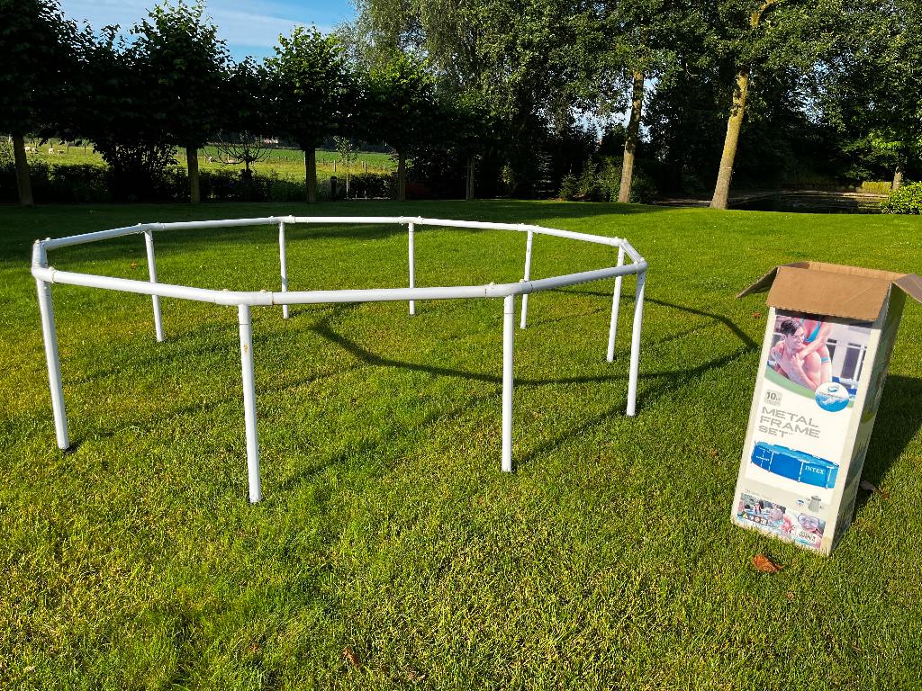 Intex zwembad rond metalen frame doorsnede 306cm, Tuin en Terras, Zwembaden, Ophalen, Gebruikt, Minder dan 80 cm, Rond