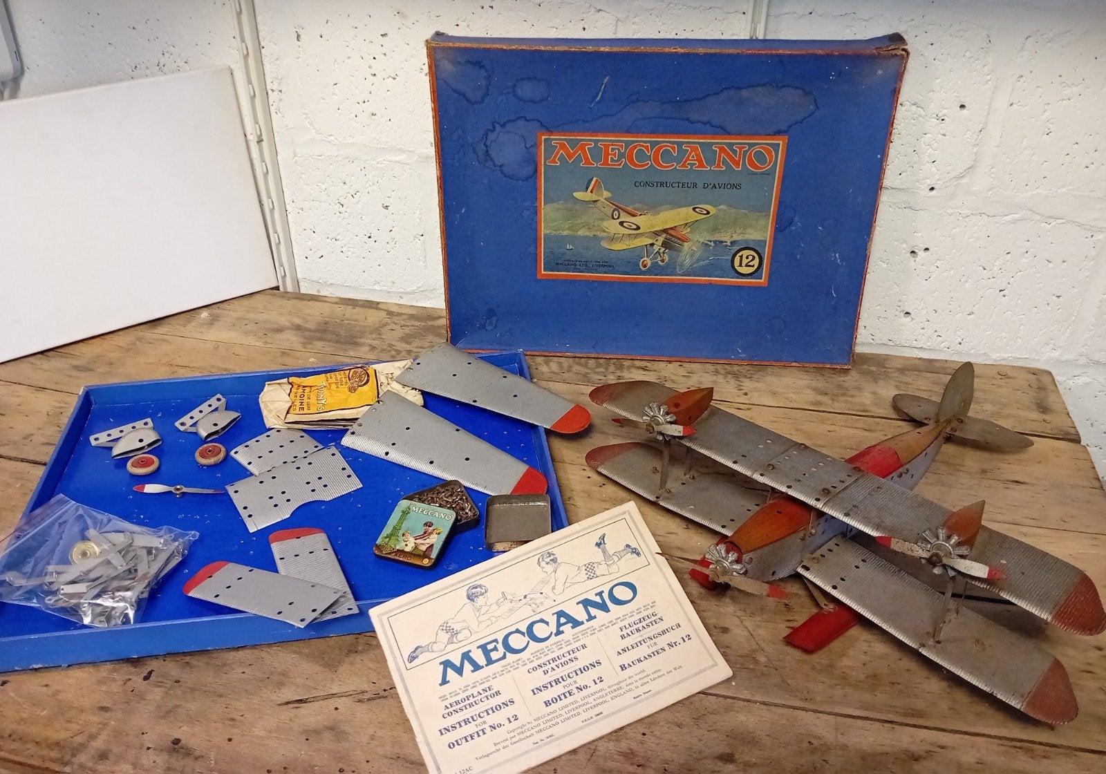 Zeldzame MECCANO-vliegtuigfabrikant Box 12, Ophalen of Verzenden