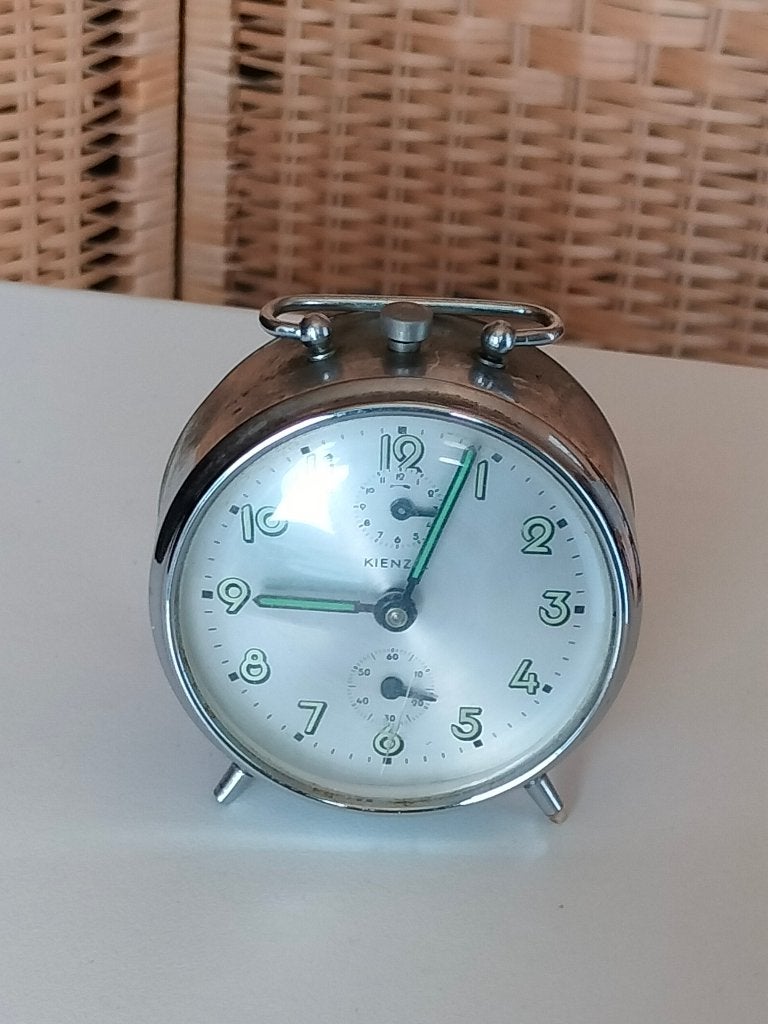 wekker vintage machanisch opwinden handmatig retro, Ophalen of Verzenden