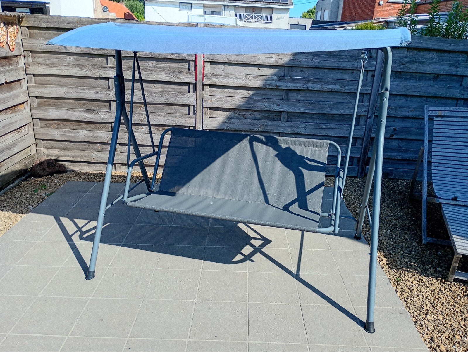 tuinschommel met luifel, Tuin en Terras, Ophalen, Zo goed als nieuw