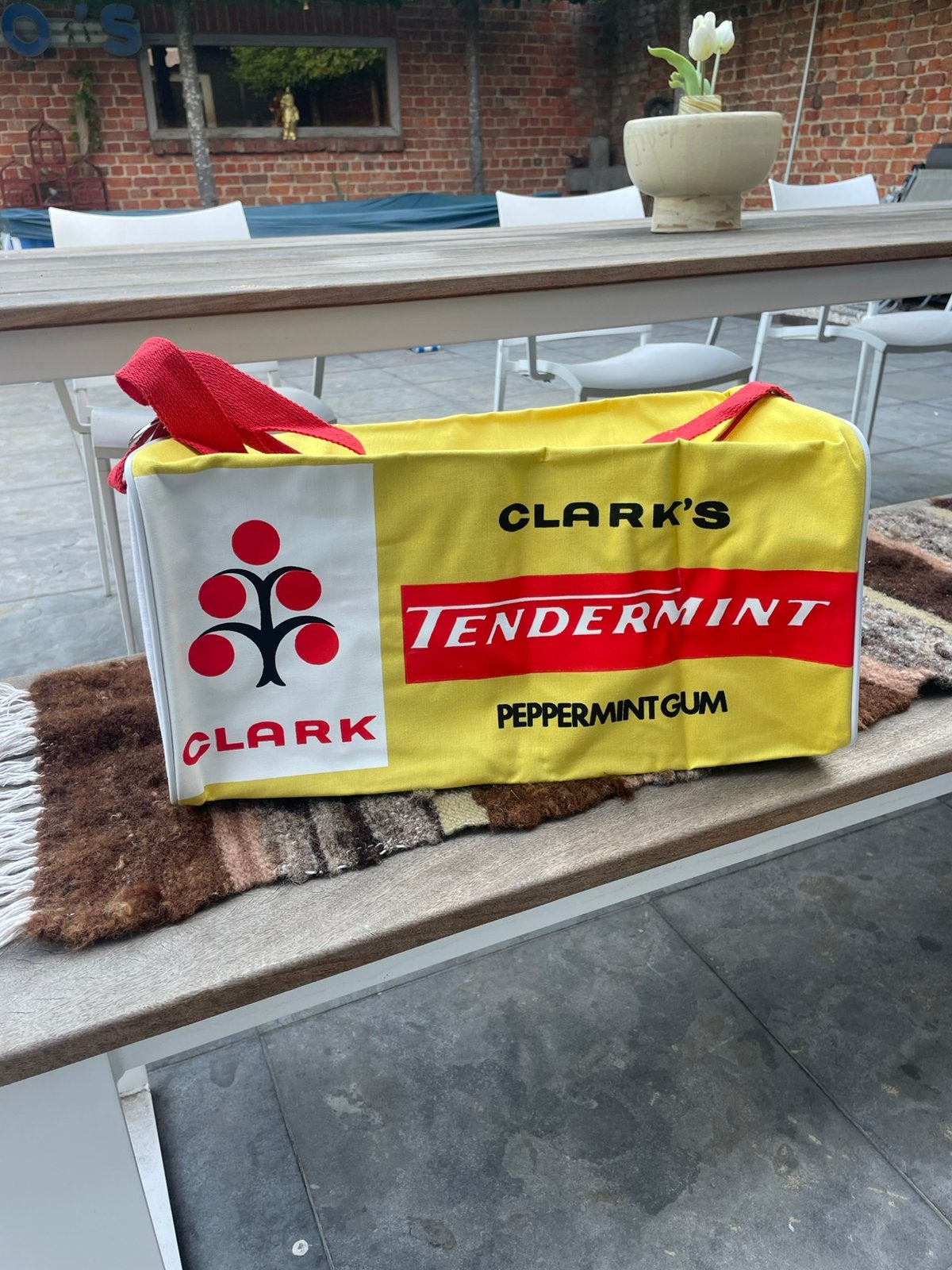 Reclame Vintage Clark’s Tendermint tas, Verzamelen, Ophalen, Zo goed als nieuw