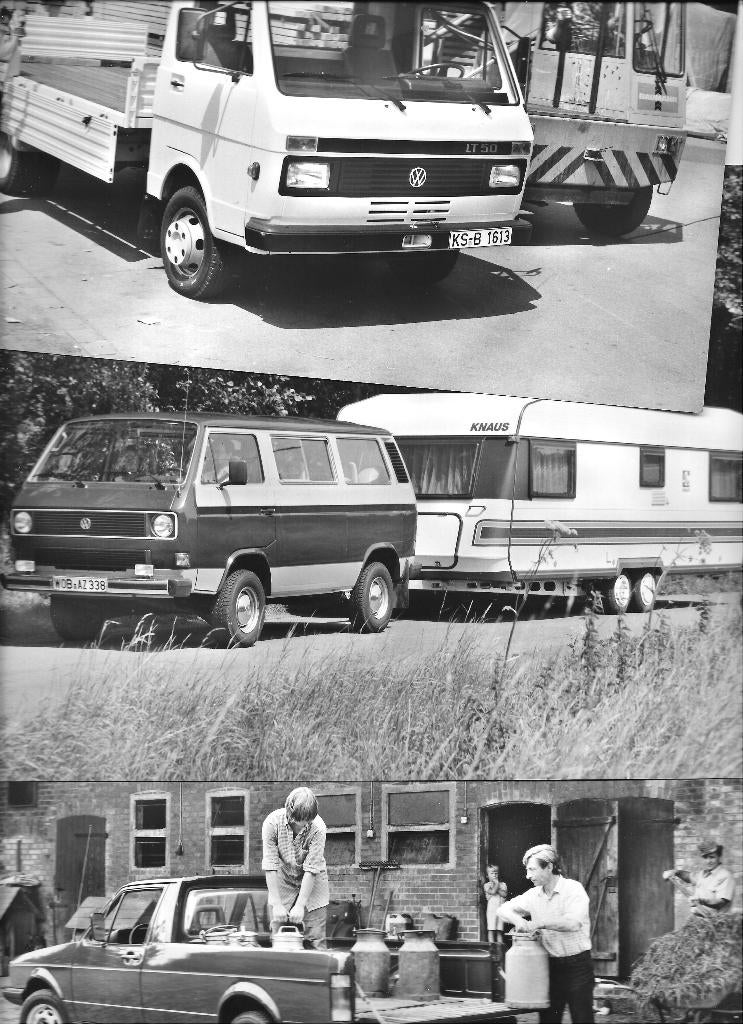 VOLKSWAGEN CADDY, TRANSPORTER & LT,  persfoto's, Boeken, Auto's | Folders en Tijdschriften, Ophalen of Verzenden, Zo goed als nieuw