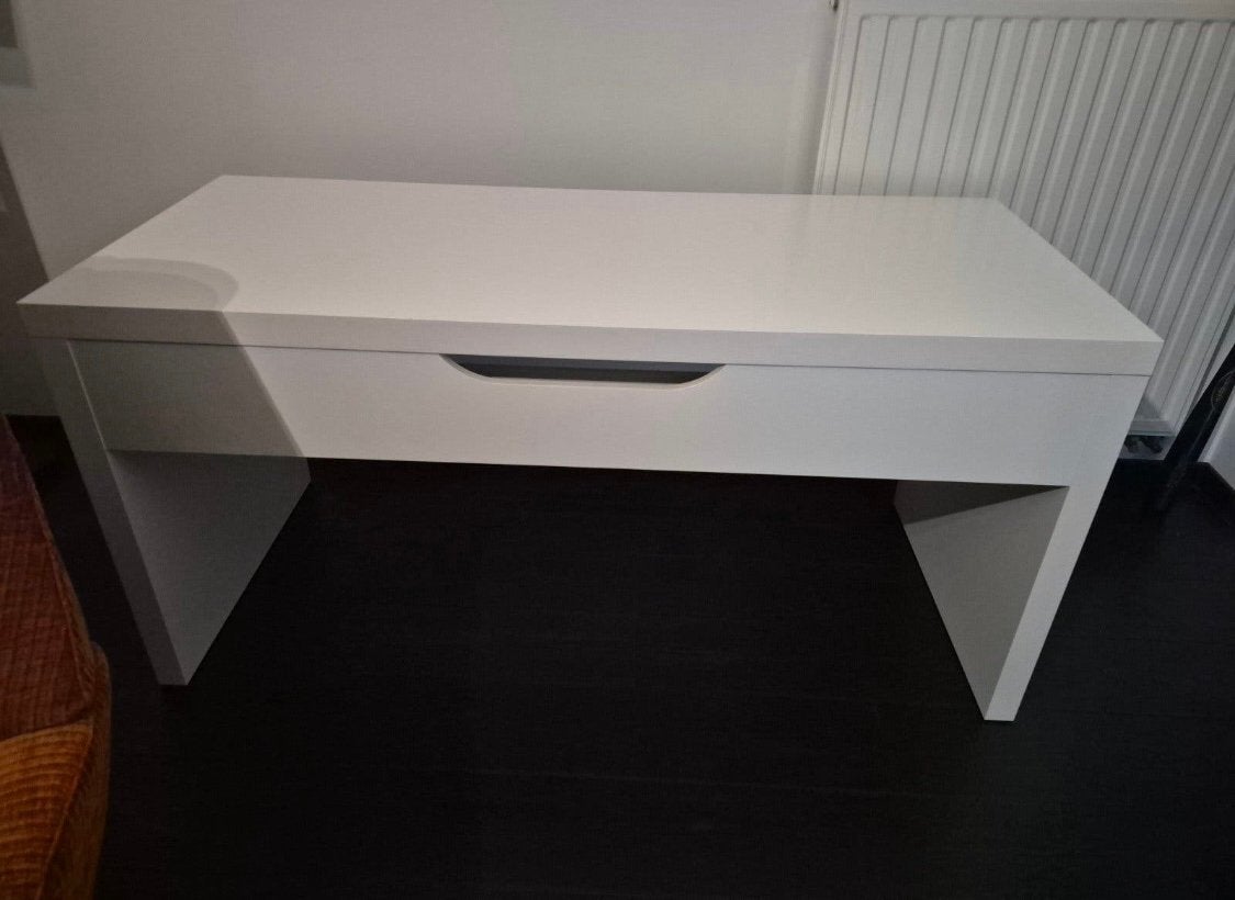 Bureau IKEA MALM blanc, Huis en Inrichting, Ophalen, Gebruikt, IKEA, Wit