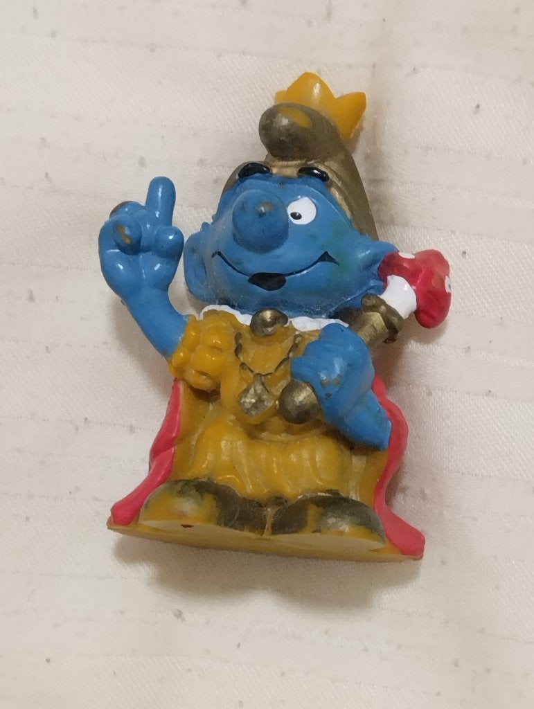 keizer smurf portugal 1978, Verzamelen, Ophalen of Verzenden, Gebruikt, Overige Smurfen, Poppetje, Figuurtje of Knuffel