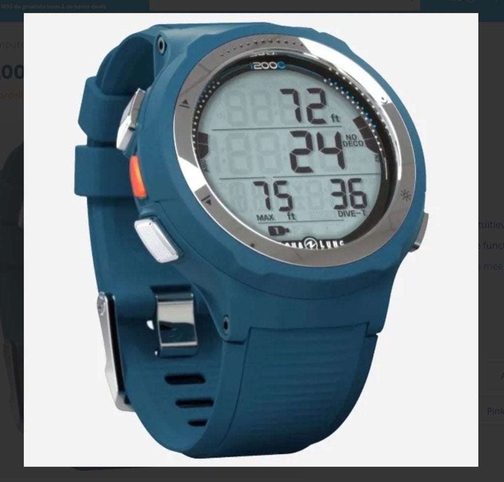 I200C Computer “Aqua Lung” color Petrol Nieuw - Ecocheques, Ophalen of Verzenden, Nieuw, Duikcomputer
