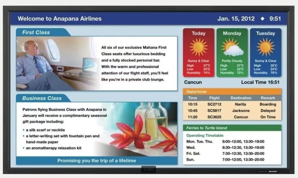 Sharp PN-E602 monitor, 60 inch, 1920x1020, LCD, Enlèvement, Utilisé, Sharp