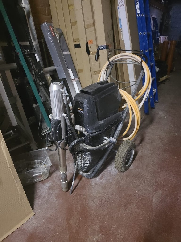 Wagner Heavycoat 750 dunpleistermachine of verfspuit, Doe-het-zelf en Bouw, Ophalen, Gebruikt