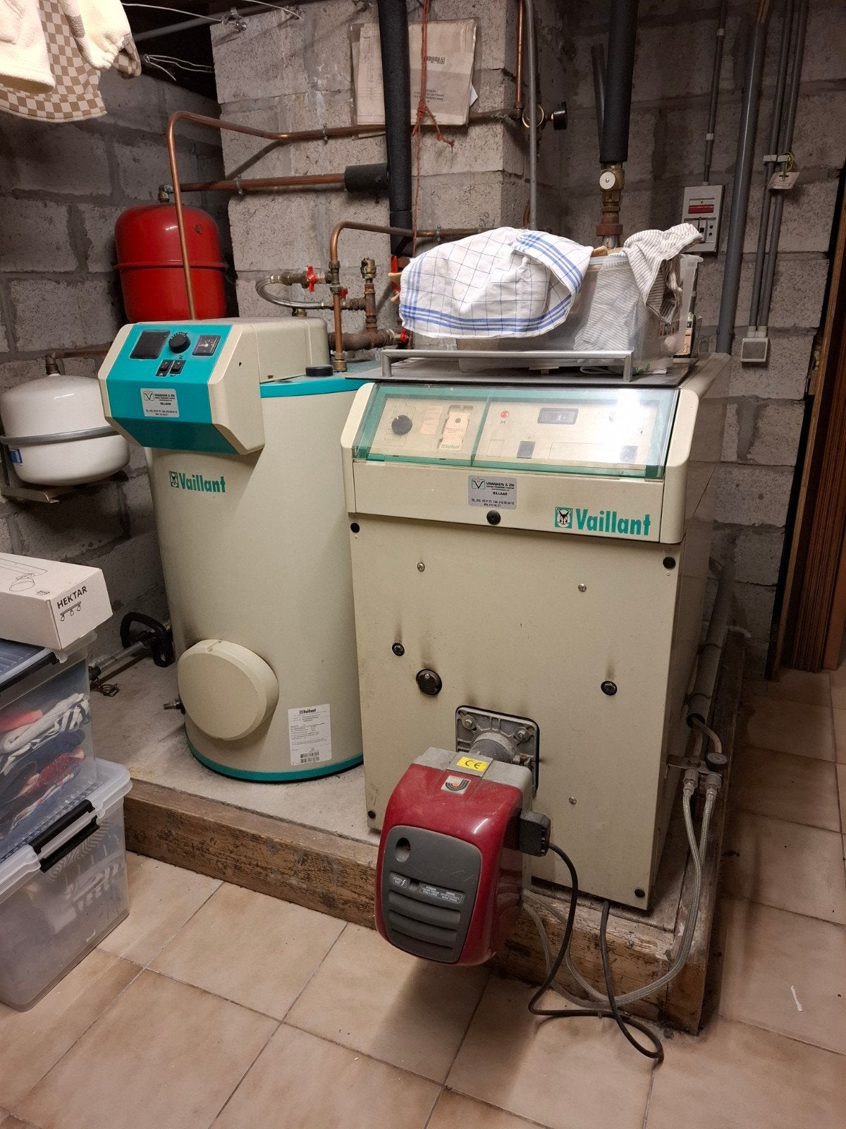 Mazoutketel + boiler, Ophalen