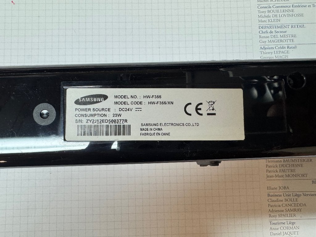 BARRE DE SON SAMSUNG, TV, Hi-fi & Vidéo, Enlèvement, Avec subwoofer externe, Comme neuf