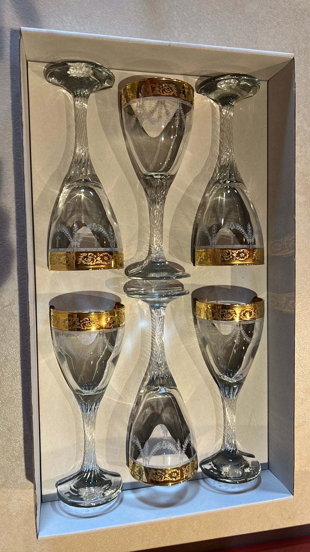 Lot de 12 verres en cristal, Enlèvement