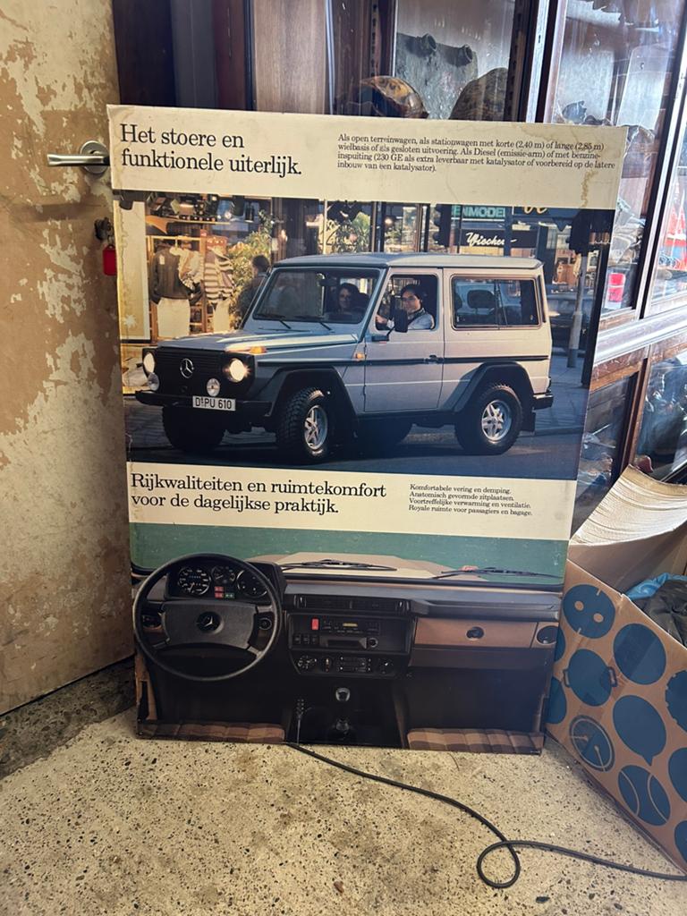 Garagereclame origineel mercedes G, Verzamelen, Ophalen, Gebruikt, Overige onderwerpen