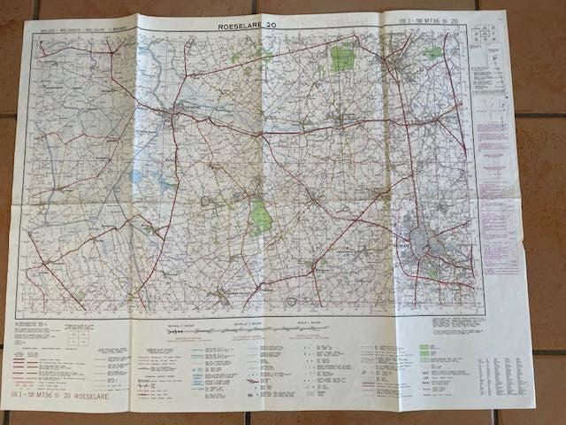 Carte du personnel de Roeselare : 73 X 67 cm, Envoi