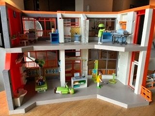 Playmobil ziekenhuis, Ophalen, Gebouw, Complete set, Zo goed als nieuw