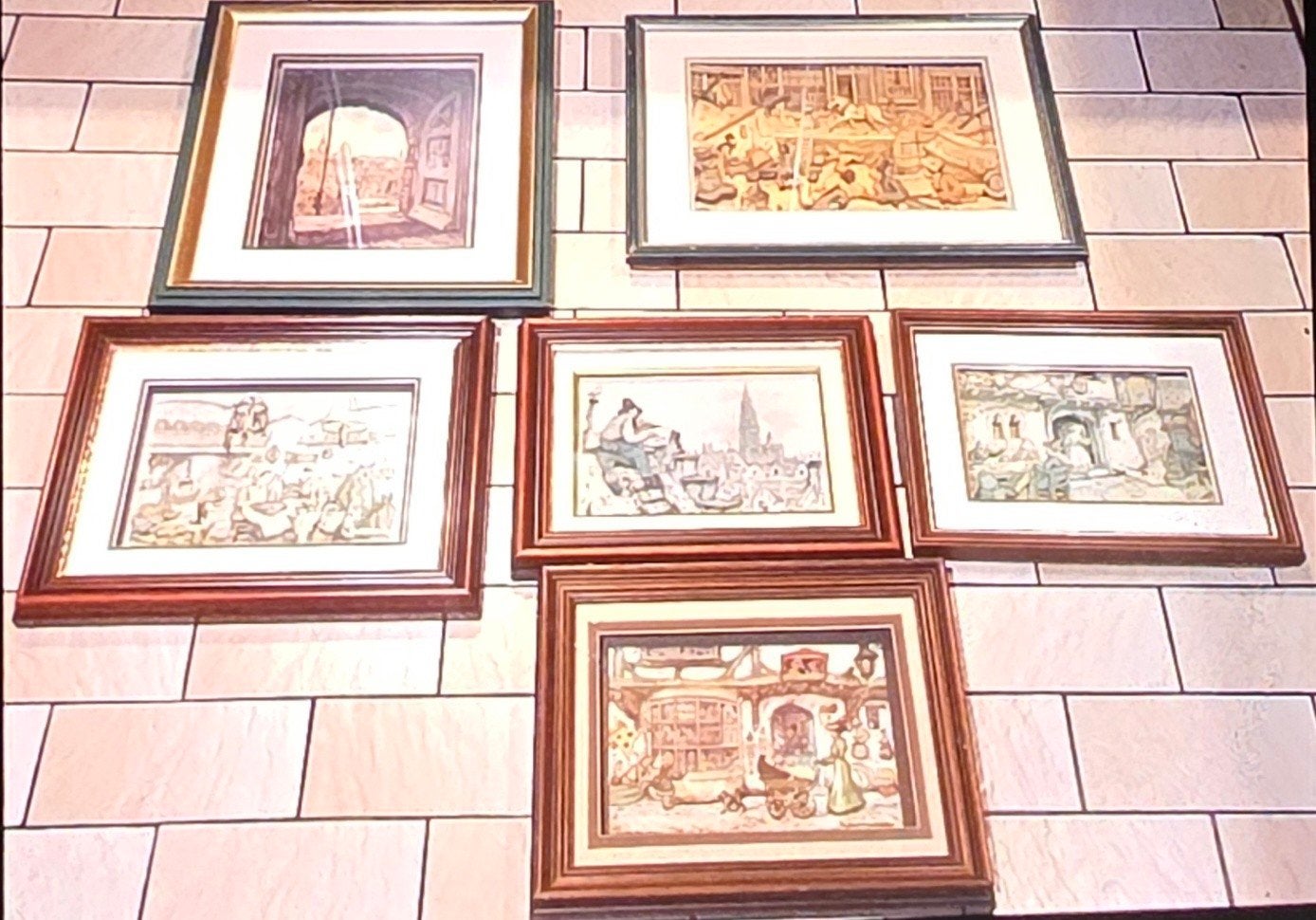 Anton Pieck (Efteling) 6 werken handgemaakt 3D, Enlèvement ou Envoi