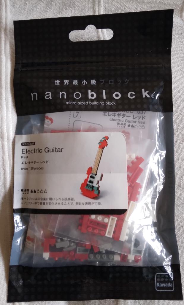 Electric guitar - Nanoblock #NBC037, Kinderen en Baby's, Speelgoed | Bouwstenen, Ophalen, Nieuw, Overige merken