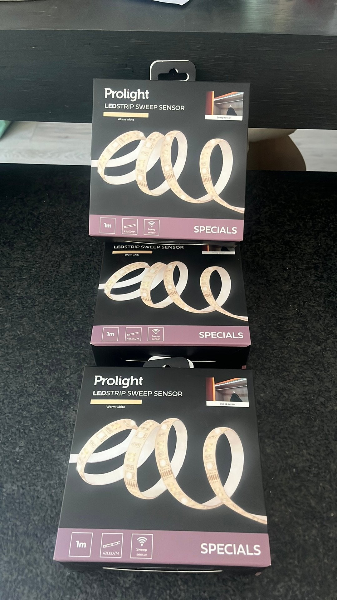 Lot de 3 rubans LED Prolight 1 m avec capteur – Neufs, Maison & Meubles, Lampes | Lampes de table, Neuf, Blanc, Enlèvement