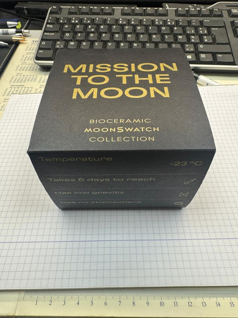 Swatch omega special edition MISSION TO MOONSHINE GOLD, Ophalen, Kunststof, Polshorloge, Swatch