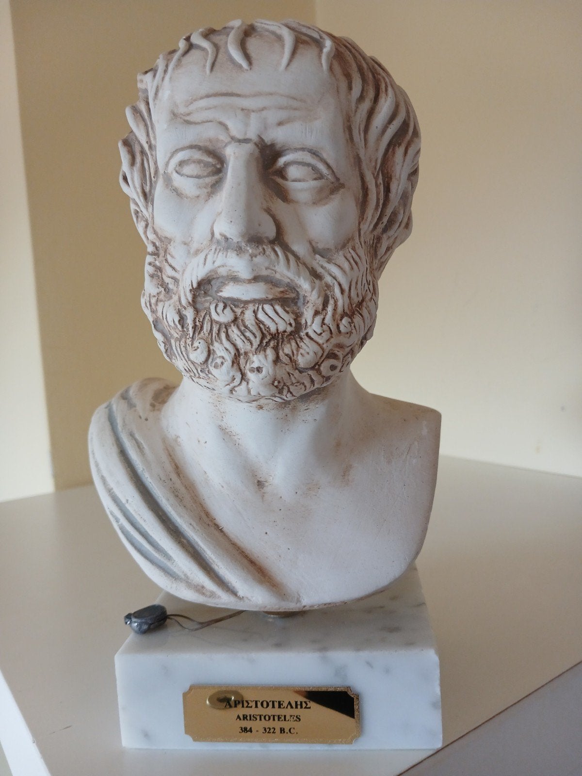 Oude Buste Van De Griekse Filosoof Aristoteles, Ophalen