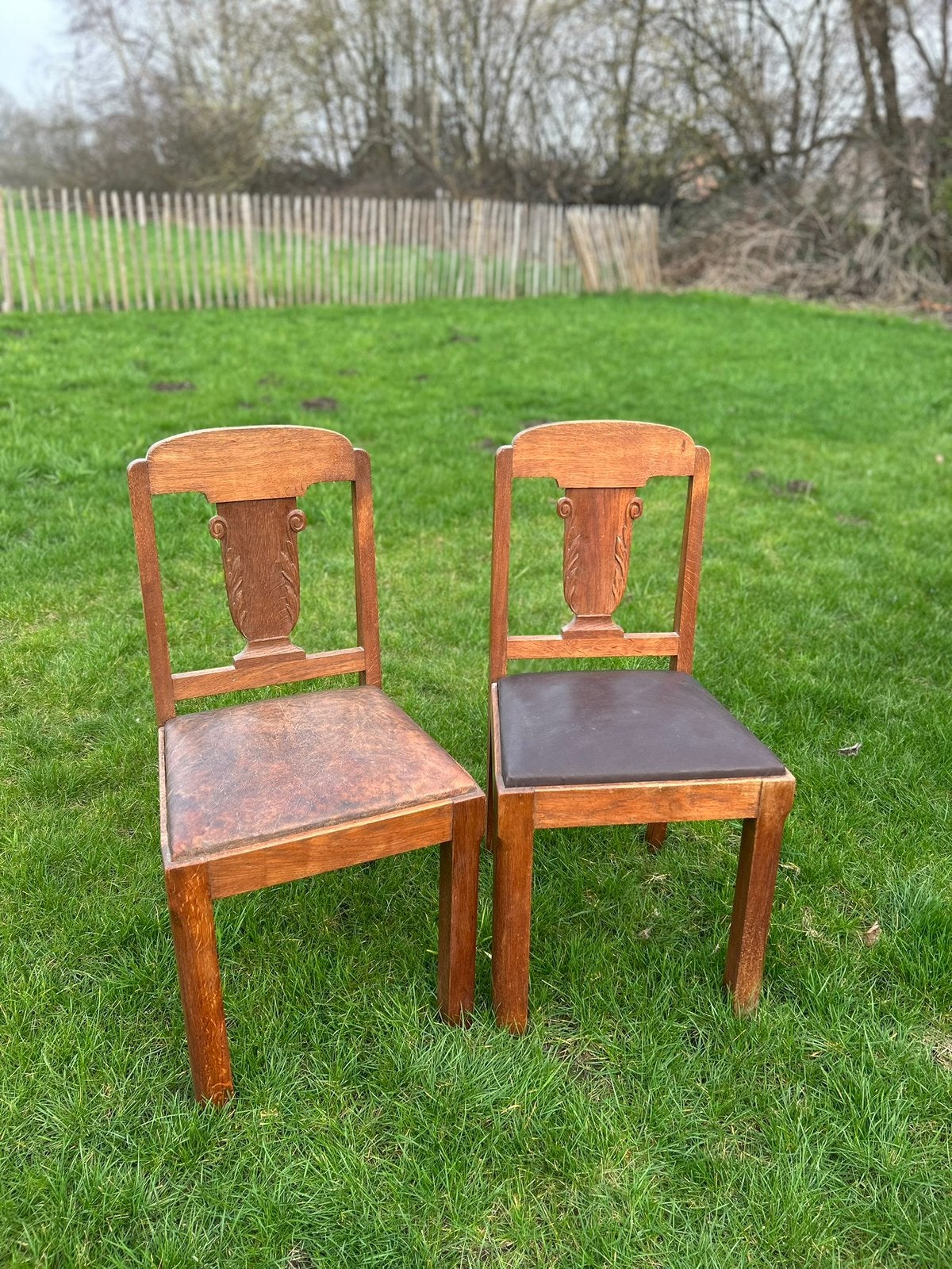 Antiek/leren stoelen, Ophalen