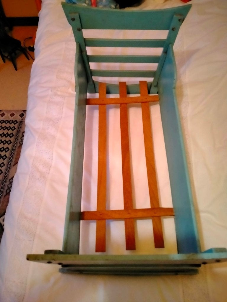 Poppenbed jaar 1956, Ophalen, Gebruikt
