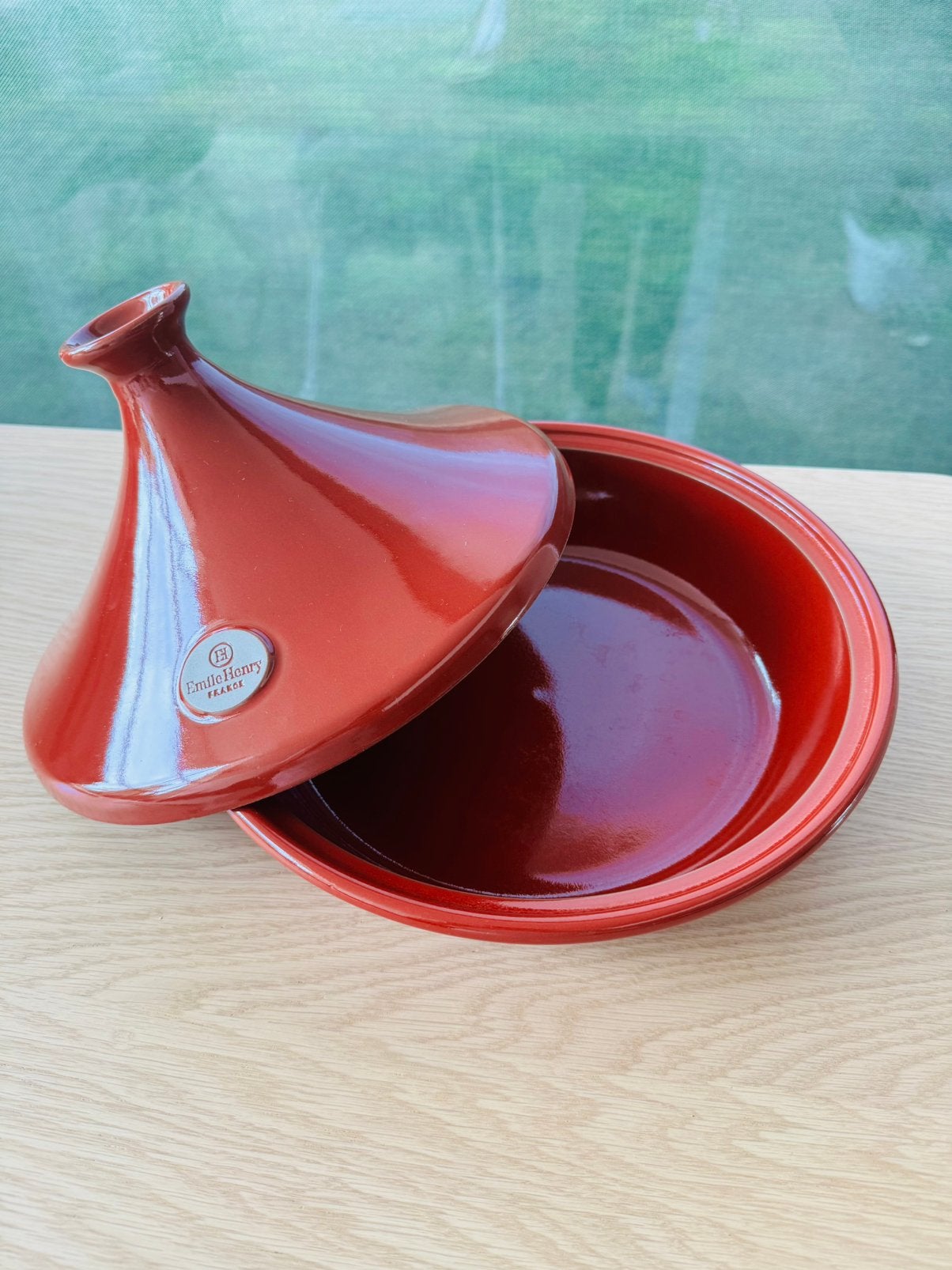 Tajine - Emile Henry 5532, Huis en Inrichting, Keuken | Potten en Pannen, Ophalen, Zo goed als nieuw, Tajine