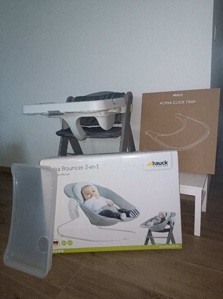 Baby en kinderstoel Hauck newbornset, Ophalen, Zo goed als nieuw, Meegroeistoel, Afneembaar eetblad