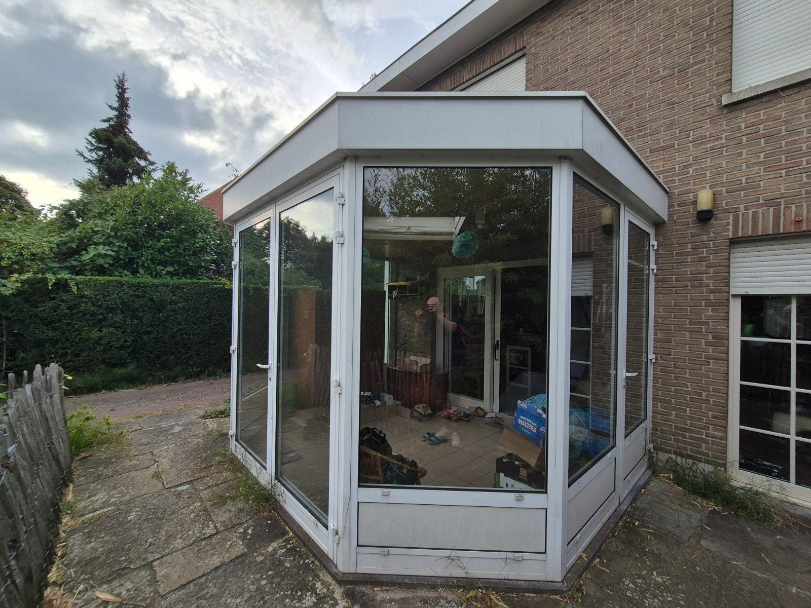 veranda met koepel - gratis zelf af te breken, Tuin en Terras, Ophalen, Gebruikt, Veranda