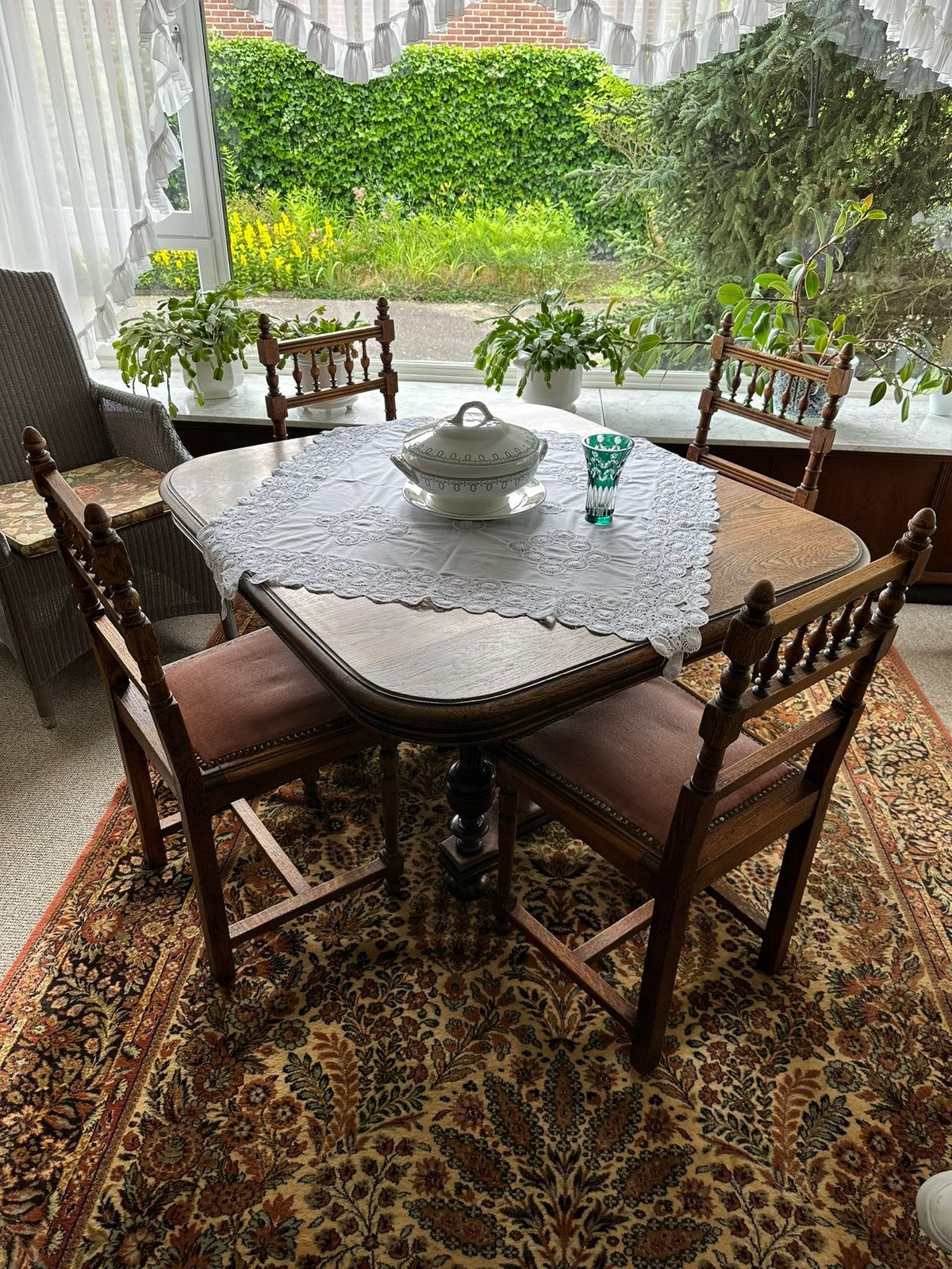 Eettafel met 4 stoelen, Huis en Inrichting, Ophalen, Gebruikt