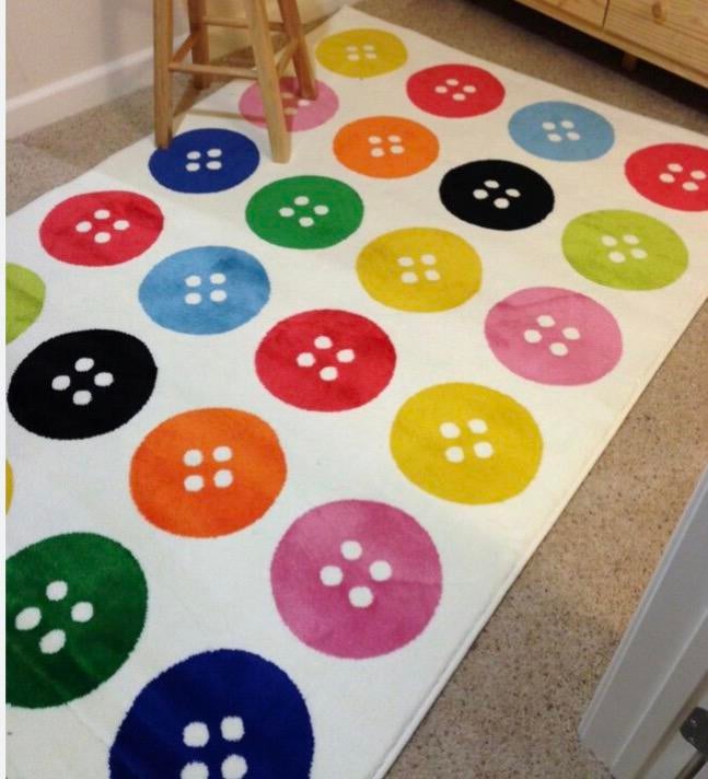 Tapijt knopen kinderkamer ikea 133x195cm, Ophalen, Zo goed als nieuw