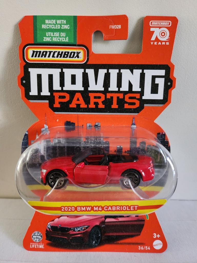Matchbox Moving Parts 2020 BMW M4 Cabriolet (2023), Enlèvement ou Envoi