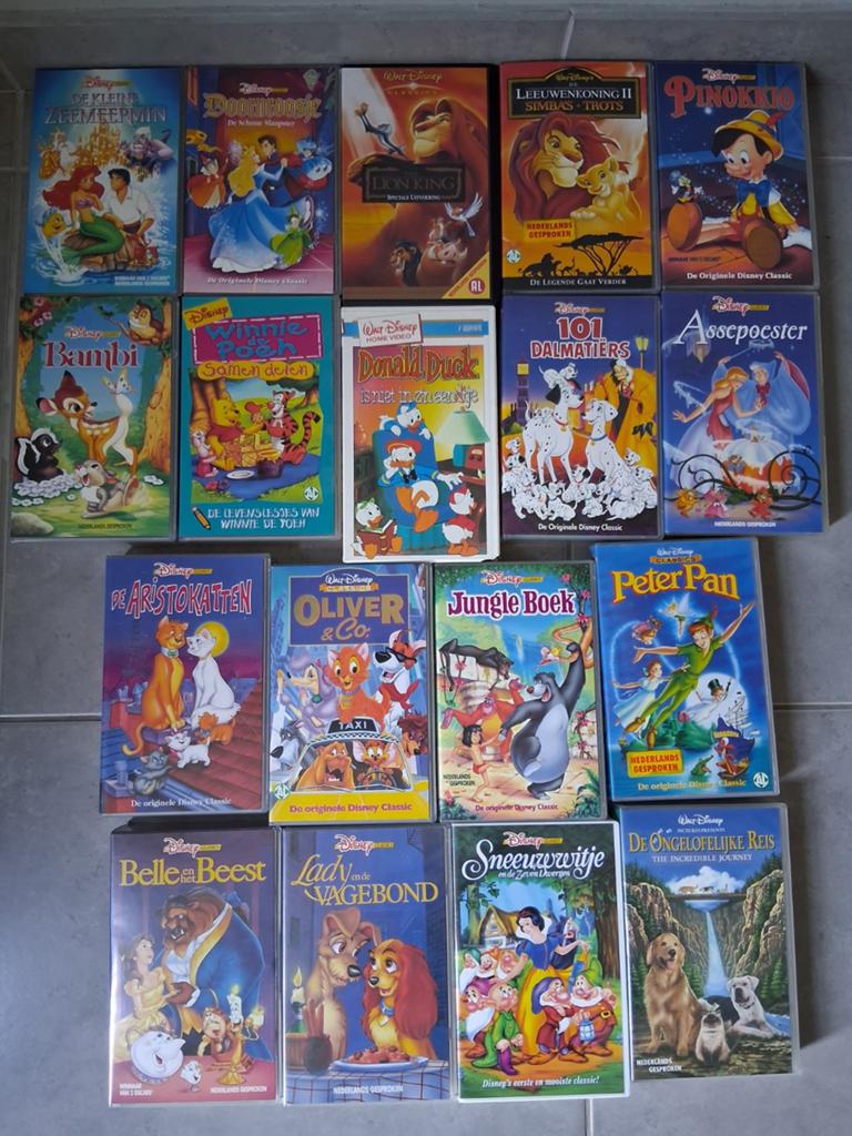 Lot VHS video's tekenfilms DISNEY, Cd's en Dvd's, Ophalen of Verzenden
