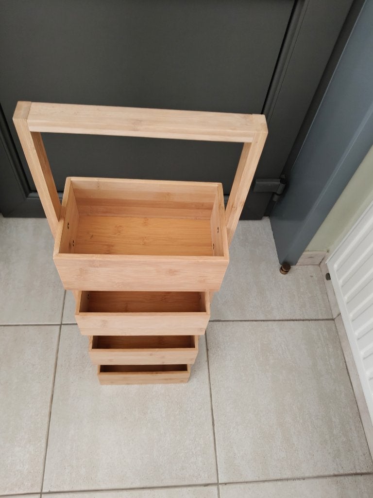 Houten organizer 4 bakjes Casa, Huis en Inrichting, Woonaccessoires | Wandplanken en Boekenplanken, Ophalen, Gebruikt
