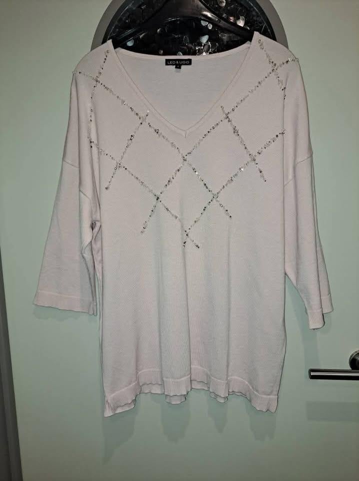 Léo & Ugo, dunne trui, mt 54, Enlèvement ou Envoi, Comme neuf, Taille 46/48 (XL) ou plus grande, Rose