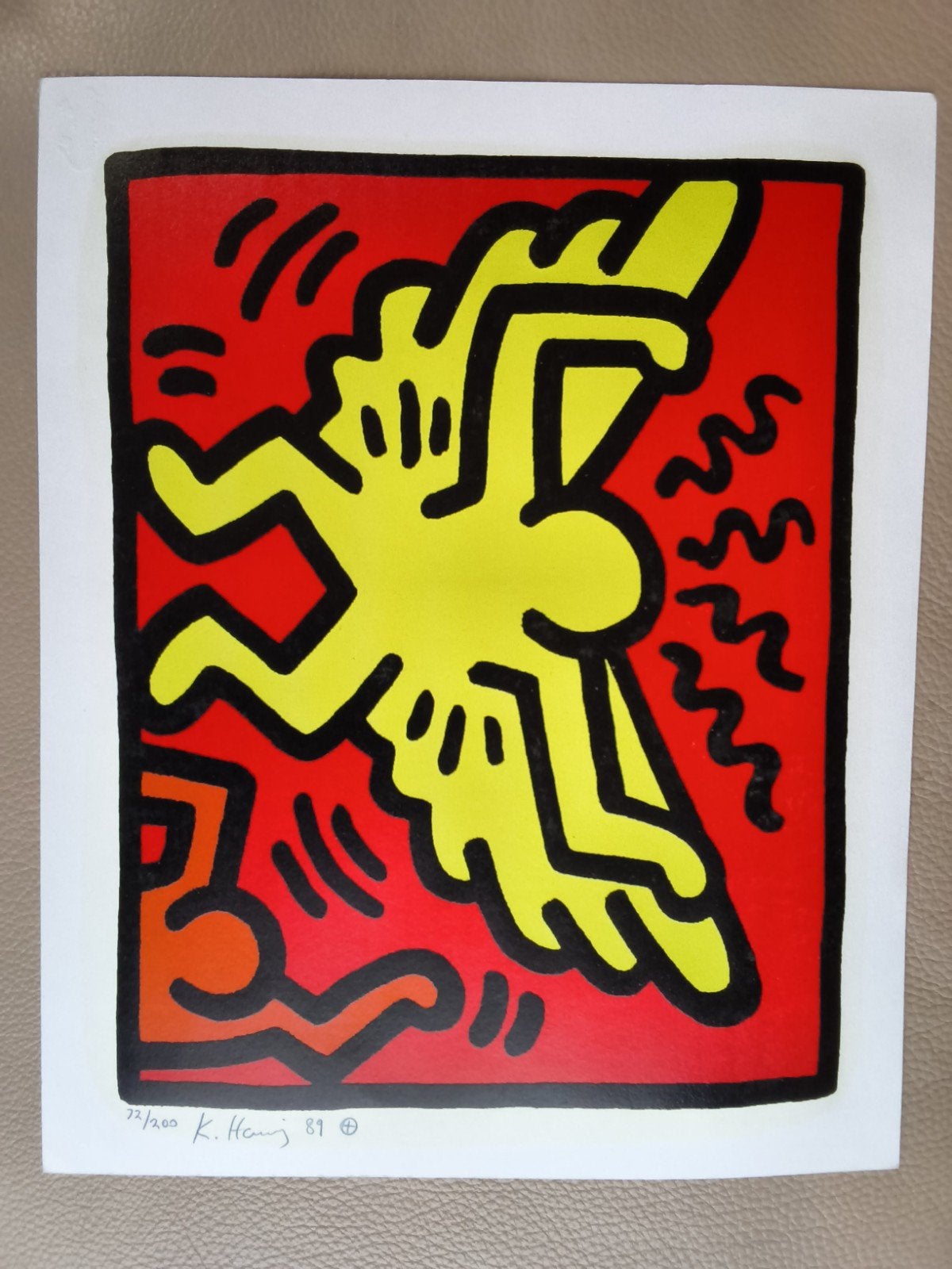 zeefdruk keath haring, Antiquités & Art, Art | Lithographies & Sérigraphies, Enlèvement, Sérigraphie