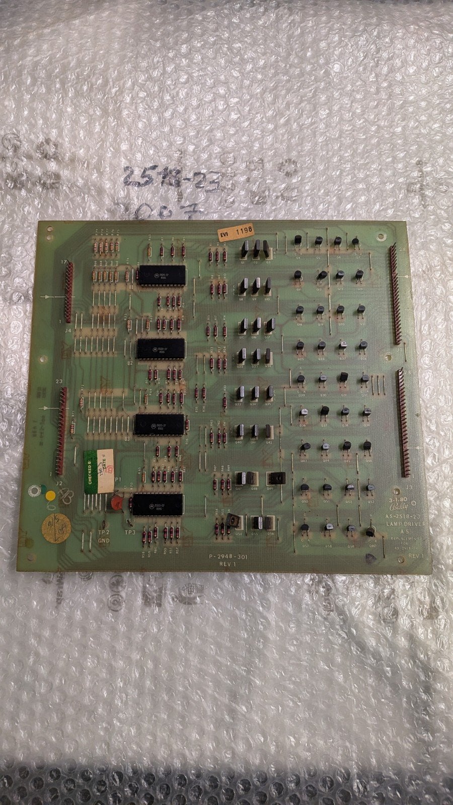 Carte Driver Lampes Bally AS-2518-23 - Testée et fonctionnel, Collections, Pièces ou Jeu en panne, Bally, Enlèvement, Utilisé