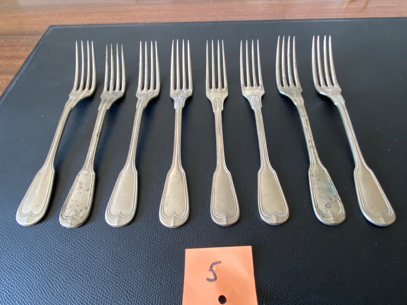 8 vorken verzilverd, Antiquités & Art, Enlèvement