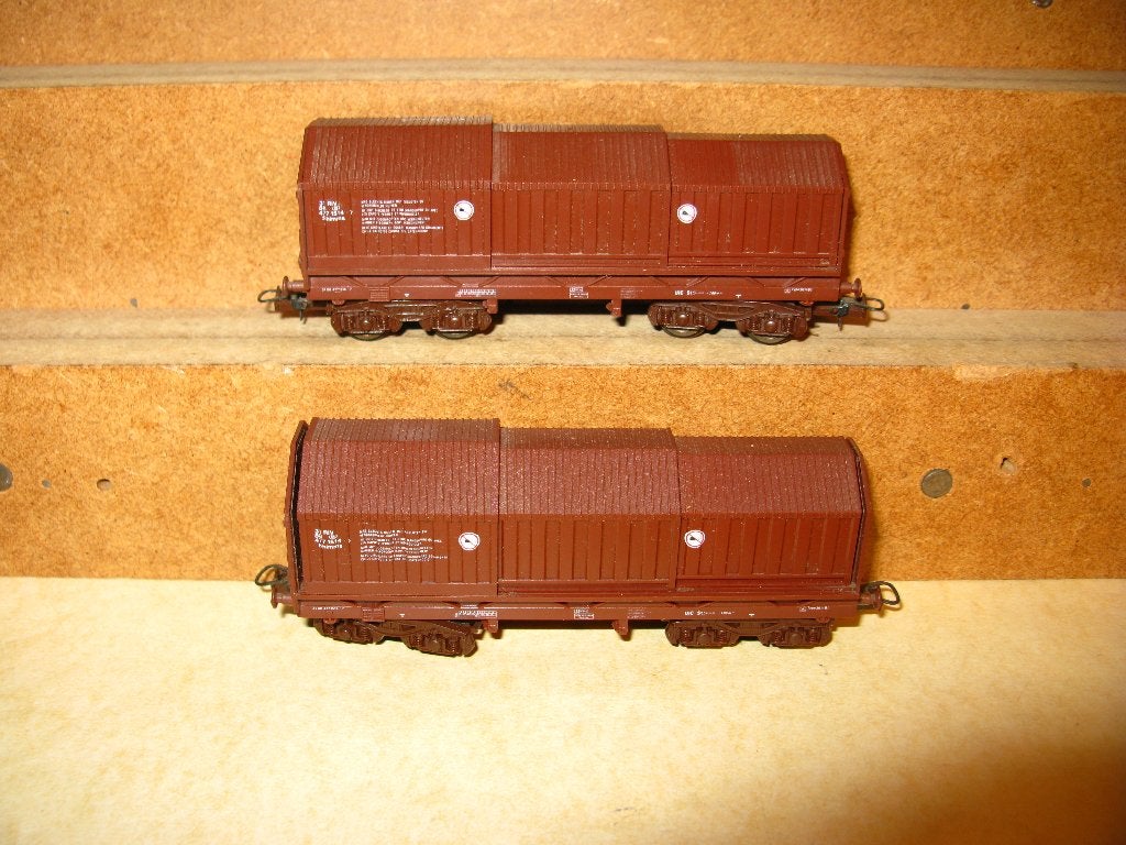 LIMA HO : 2 wagons à paroi coulissante SNCB, Analogique, Enlèvement ou Envoi, Wagon, Comme neuf