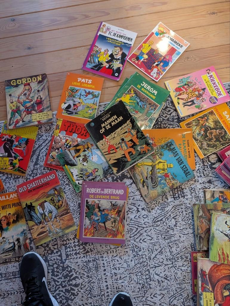 Grote retro stripcollectie ±200 albums (Suske en Wiske, Jomm, Hobby & Loisirs créatifs, Ministeck, Enlèvement