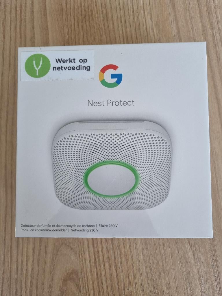 Rookmelder en koolstofmonoxidemelder Google Nest Protect, Ophalen of Verzenden, Nieuw, Detector, Sensor of Melder, Rook