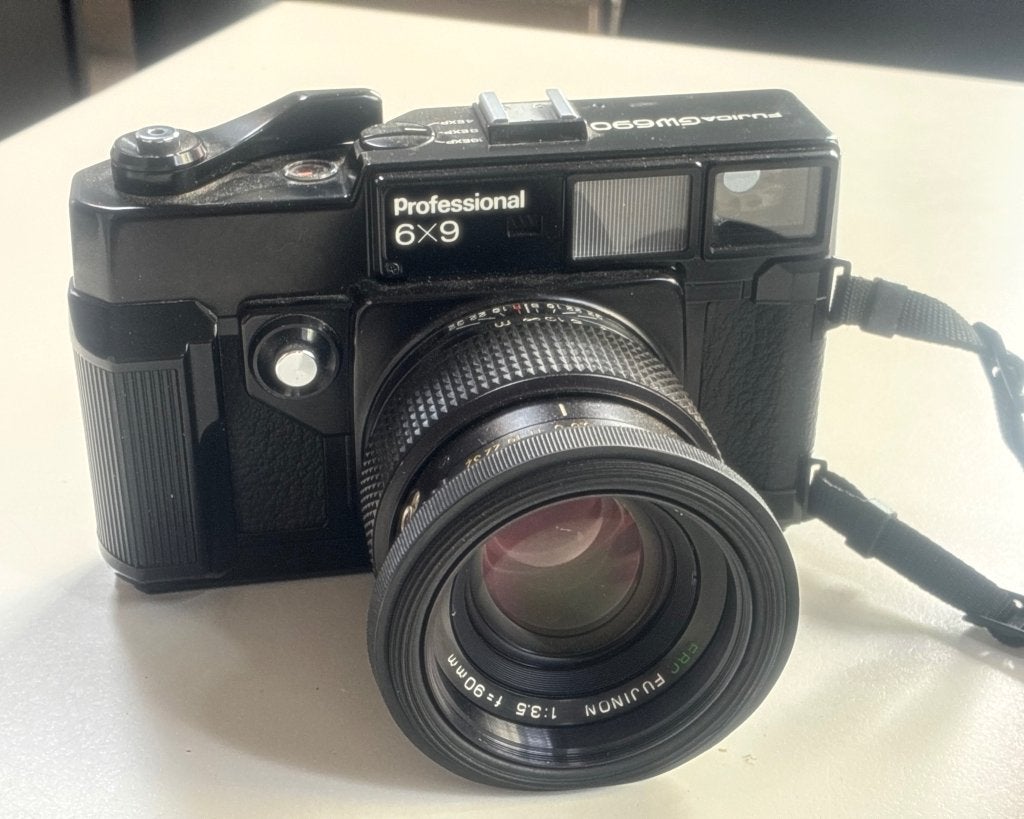 Fuji GW690 rangefinder 6x9, Audio, Tv en Foto, Fotocamera's Analoog, Ophalen of Verzenden, Gebruikt, Fuji