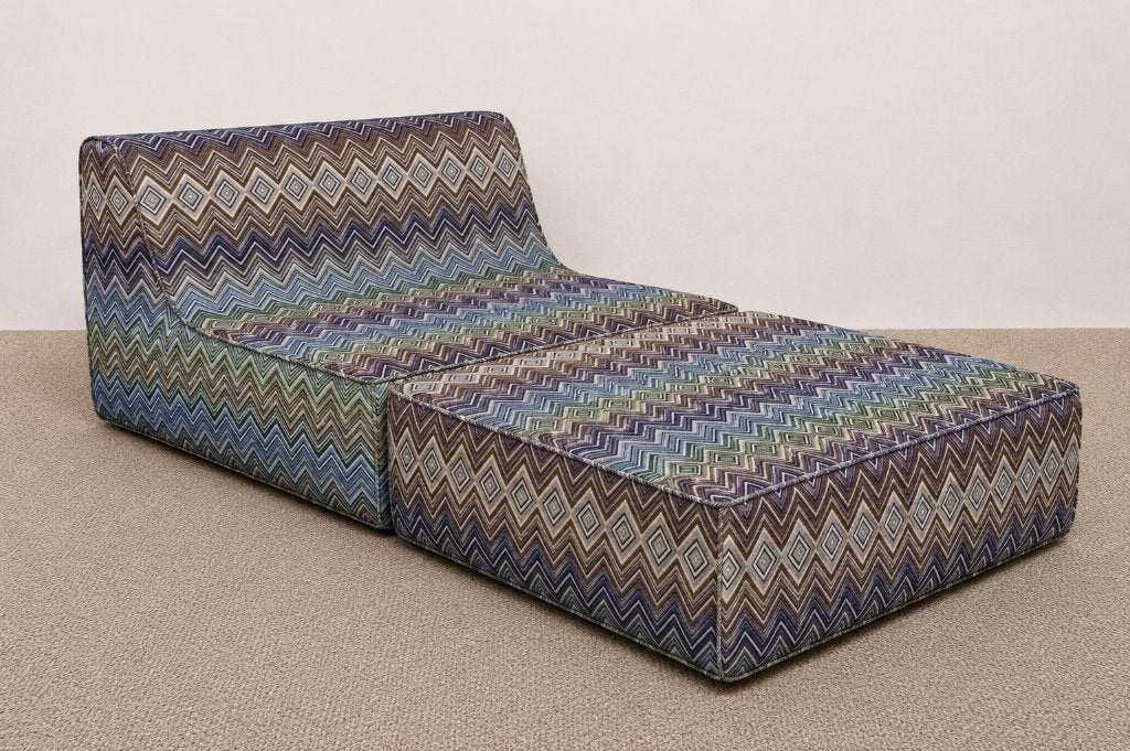 Zetel, Vintage, Mid Century, Stoel, Missoni style, Neuf, 150 cm ou plus, Enlèvement ou Envoi, Moins de 150 cm