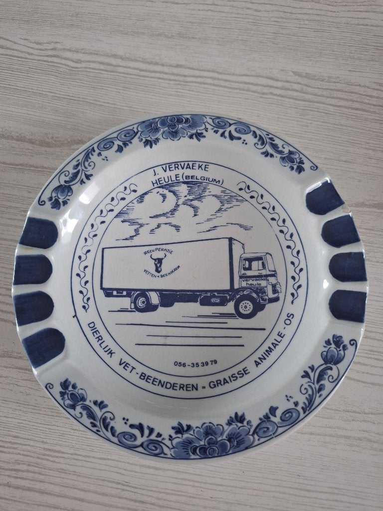 Asbak cendrier in Delfts Blauw (J. Vervaeke - dierlijk vet), Enlèvement ou Envoi