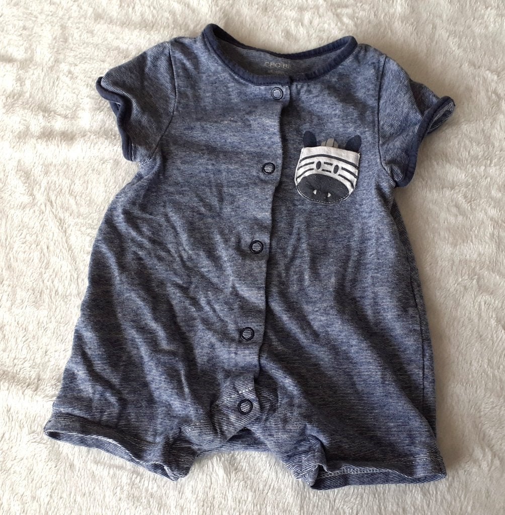 Baby boxpakje blauw met zebra Obaïbi 59, Ophalen of Verzenden, Nieuw, Jongetje of Meisje, Pakje
